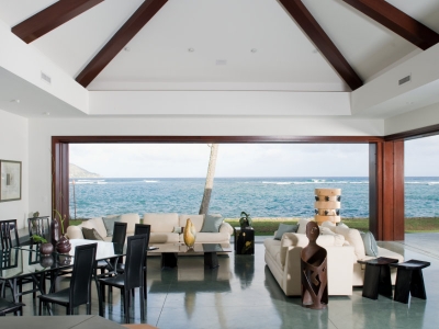 Glass patio pocket door